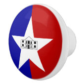 米国サンアントニオ州旗とセラミックノブの引っ張り セラミックノブ (右)