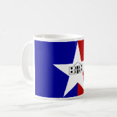 米国サンアントニオ州旗を持つマグカップ コーヒーマグカップ (正面左)