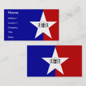 米国サンアントニオ州旗を持つ名刺 名刺 (正面/裏面)