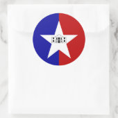 米国サンアントニオ州旗シール ラウンドシール (バッグ)