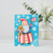 米国サンタクロースのクリスマス シーズンポストカード (スタンド正面)
