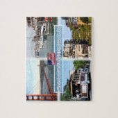 米国サンフランシスコ – ゴールデンゲートブリッジ – ケーブルカー。 ジグソーパズル (縦)