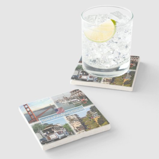 米国サンフランシスコ – ゴールデンゲートブリッジ – ケーブルカー。 ストーンコースター (横)