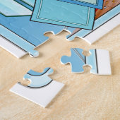 米国サンフランシスコ,旅行ポスター ジグソーパズル (側面)