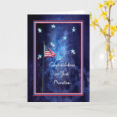 米国サービスの男性または女性のためのプロモーション カード (黄色い花)