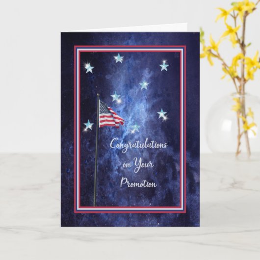 米国サービスの男性または女性のためのプロモーション カード (黄色い花)