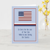 米国サービス中の息子の同情カードの紛失 カード (黄色い花)