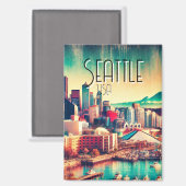 米国シアトル マグネット (正面/裏面)
