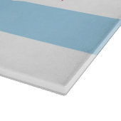 米国シカゴ州旗を持つガラス製のカッティングボード カッティングボード (角)