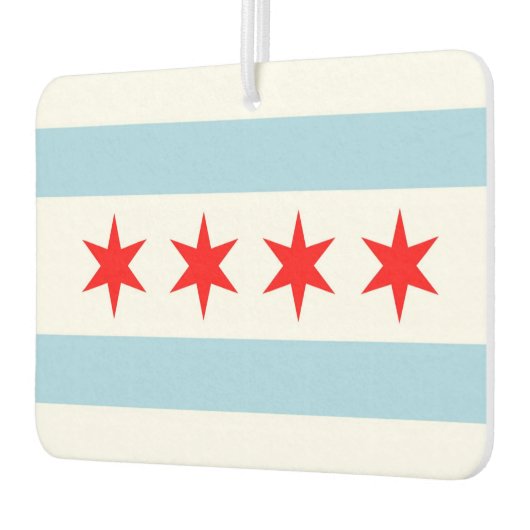 米国シカゴ州旗を持つ車の新入生 カーエアーフレッシュナー (左)