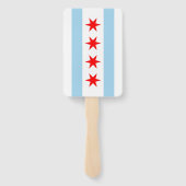 米国シカゴ市旗を持つハンドファンのセット ハンドファン (裏面)