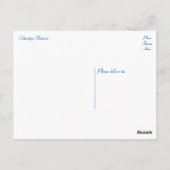 米国シカゴ・イリノイ・スカイライン ポストカード (裏面)