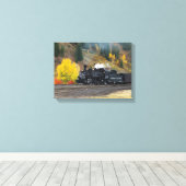 米国シルバートンに到着する列車 キャンバスプリント (インサイチュ (ウッドフロア))