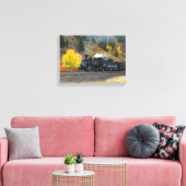 米国シルバートンに到着する列車 キャンバスプリント (インサイチュ (リビング))