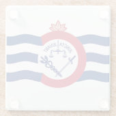 米国シンシナティ州旗を持つガラスコースター ガラスコースター (裏面)