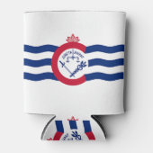 米国シンシナティ州旗を持つクーラーボックス 缶クーラー (正面)