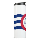 米国シンシナティ州旗を持つサーマルタンブラー タンブラー (回転左)