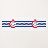 米国シンシナティ州旗を持つ愛国的なヨガマット ヨガマット (裏面(横))