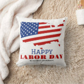 米国シンプルエレガント国旗のある労働日 クッション (ブランケット)