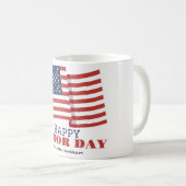 米国シンプルエレガント国旗のある労働日 コーヒーマグカップ (正面右)