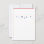 米国シンプルエレガント国旗のある労働日 サンキューカード (裏面)