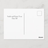 米国シンプルエレガント国旗のある労働日 ポストカード (裏面)