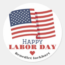 米国シンプルエレガント国旗のある労働日