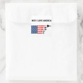 米国ジェット戦闘機：アメリカを愛する理由 スクエアシール (バッグ)