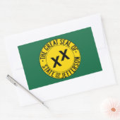 米国ジェファーソン州旗 長方形シール (封筒)