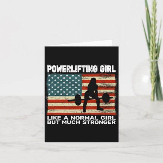 米国ジムパワーリフターの重量挙げ カード (正面)