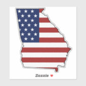 米国ジョージア国旗 シール (シート)