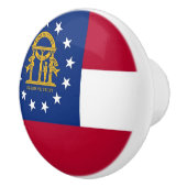 米国ジョージア州旗とセラミックノブの引っ張り セラミックノブ (右)