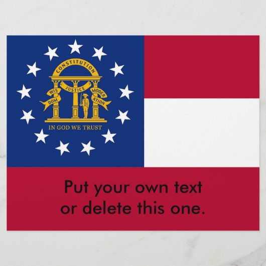 米国ジョージア州旗を持つフライヤー チラシ (正面)