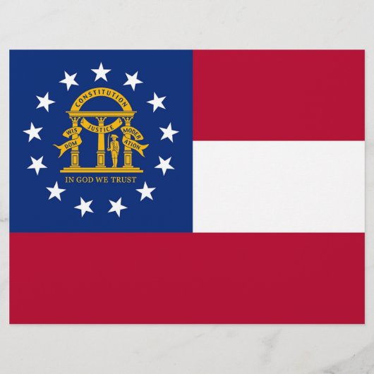 米国ジョージア州旗を持つフライヤー チラシ (裏面)