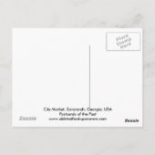 米国ジョージア州,ハガキ, Savannah ポストカード (裏面)