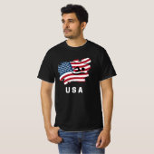 米国スイミング国旗 Tシャツ (正面フル)