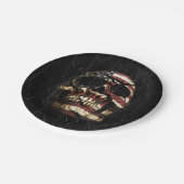 米国スカル ペーパープレート (アングル)