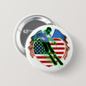 米国スキーボタン 缶バッジ (正面&裏面)