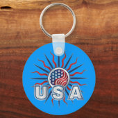 米国スターバスト陰陽 キーホルダー (正面)