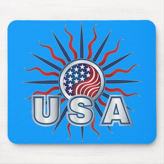 米国スターバスト陰陽 マウスパッド (正面)