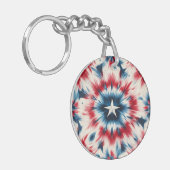 米国スター「神の下の一つの国」 キーホルダー (正面左)