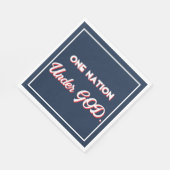 米国スター「神の下の一つの国」 スタンダードランチョンナプキン (角)