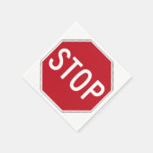 米国ストップ標識 スタンダードカクテルナプキン (角)