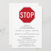 米国ストップ標識 招待状 (正面/裏面)