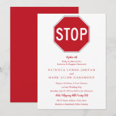 米国ストップ標識 招待状 (正面/裏面)