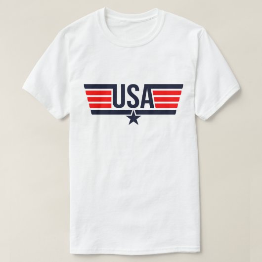米国ストライプのTシャツ Tシャツ (デザイン正面)