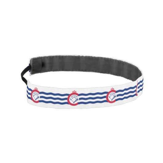 米国スリップまたは滑ることシンシナチ州旗を持つノンヘッドバンド アスレチックヘッドバンド (左)
