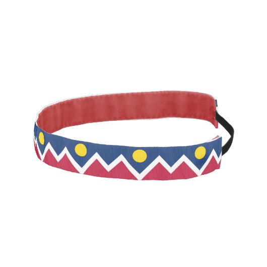 米国スリップまたは滑ることデンバー市旗を持つノンヘッドバンド アスレチックヘッドバンド (右)