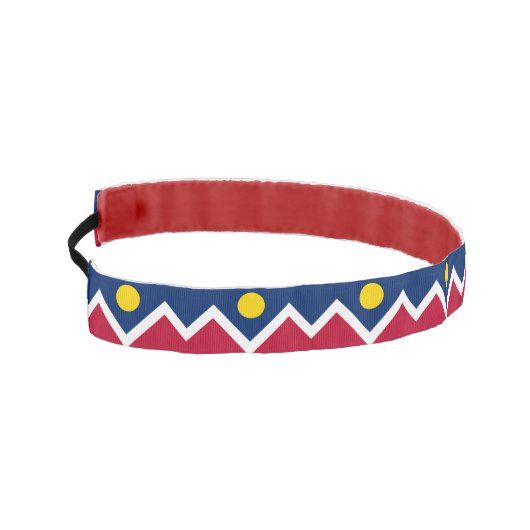 米国スリップまたは滑ることデンバー市旗を持つノンヘッドバンド アスレチックヘッドバンド (左)