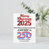 米国セミクインセンテニアル：新年2026 ポストカード (スタンド正面)